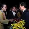 Tối 11/11, tại Sân bay quốc tế Đà Nẵng diễn ra Lễ tiễn chính thức Tổng thống Mexico Enrique Pena Nieto cùng đoàn đại biểu cấp cao tham dự Tuần lễ Cấp cao APEC 2017. (Ảnh: TTXVN)