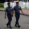 Cảnh sát Philippines tuần tra tại thủ đô Manila trước thềm các hội nghị ASEAN ngày 3/8. (Nguồn: EPA/TTXVN)