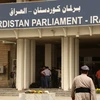 Trụ sở cơ quan lập pháp khu tự trị người Kurd ở Arbil, Iraq ngày 29/10. (Nguồn: AFP/TTXVN)
