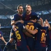 Messi và các đồng đội ăn mừng chiến thắng. (Nguồn: Getty Images)