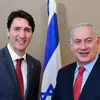 Thủ tướng Canada Justin Trudeau​ và người đồng cấp Israel Benjamin Netanyahu. (Nguồn: cbc.ca)