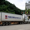 Xe hàng nông sản chuẩn bị qua cửa khẩu để xuất hàng sang Trung Quốc. (Ảnh minh họa: Thái Thuần/TTXVN)