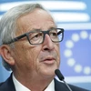 Chủ tịch Ủy ban châu Âu Jean-Claude Juncker phát biểu trong cuộc họp báo tại Brussels, Bỉ ngày 19/10/2017. (Nguồn: THX/TTXVN)