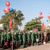 Lễ giao nhận quân của tỉnh Bình Thuận. (Ảnh: Nguyễn Thanh/TTXVN)