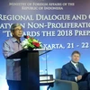 Thứ trưởng Bộ Ngoại giao Indoensia, M. Fachir phát biểu khai mạc. (Ảnh: Đỗ Quyên-Trần Chiến/Vietnam+)