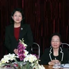 Phó Chủ tịch nước Đặng Thị Ngọc Thịnh phát biểu chúc mừng những thành tựu của Hội trong những năm qua. (Ảnh: Quý Trung/TTXVN)