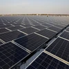 Toàn cảnh Nhà máy điện Mặt trời tại Hoài Nam, tỉnh An Huy, miền đông Trung Quốc. (Nguồn: AFP/TTXVN)
