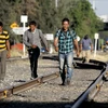 Người di cư tiến về phía biên giới Mexico - Mỹ ở Guadalajara, bang Jalisco, Mexico ngày 3/4. (Nguồn: AFP/TTXVN)