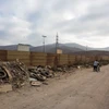 Một đoạn bức tường dọc biên giới Mexico và Mỹ tại Tijuana, Mexico, ngày 22/10/2017. (Nguồn: AFP/TTXVN)