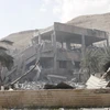 Trung tâm nghiên cứu khoa học Syria bị phá hủy sau vụ tấn công của Mỹ, Anh, Pháp ngày 14/4. (Nguồn: THX/TTXVN)