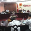 Ông Trần Xuân Thành, Trưởng đoàn liên ngành Thanh tra Chính phủ phát biểu tại buổi làm việc với tỉnh Bạc Liêu. (Ảnh: Huỳnh Sử/TTXVN)