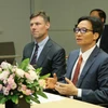 Phó Thủ tướng Vũ Đức Đam phát biểu tại Hội nghị trực tuyến của World Bank Group. (Ảnh: Dương Giang/TTXVN)