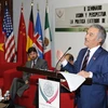 Đại sứ Nguyễn Hoài Dương phát biểu tại Hội thảo. (Ảnh: Việt Hùng/Vietnam+)