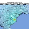 Bản đồ vị trí bãi thử hạt nhân Punggye-ri của Triều Tiên. (Nguồn: Yonhap/TTXVN)