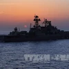 Tàu khu trục Phó Đô đốc Kulakov của Hải quân Nga. (Nguồn: AP/TTXVN)