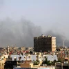 Khói bốc lên sau một cuộc không kích nhằm vào một vị trí IS tại Damascus, Syria ngày 20/5. (Nguồn: THX/TTXVN)