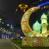 Đường phố Jakarta trang hoàng lung linh đón lễ Idul Fitri. (Ảnh: Đỗ Quyên/Vietnam+)