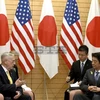 Thủ tướng Nhật Bản Shinzo Abe tiếp Bộ trưởng Quốc phòng Mỹ James Mattis. (Nguồn: AP)