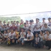 Đội bóng nam Đại học quốc gia Chungbuk đoạt cúp. (Nguồn: Vietnam+)