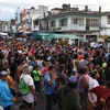 Người nhập cư Trung Mỹ muốn vào Mỹ bị mắc kẹt tại Matias Romero, bang Oaxaca, Mexico, ngày 3/4. (Nguồn: AFP/ TTXVN)