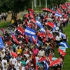 Người dân Nicaragua tham gia cuộc tuần hành vì an ninh và hòa bình tại Managua ngày 7/7. (Nguồn: AFP/TTXVN)