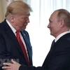 Tổng thống Mỹ Donald Trump và Tổng thống Nga Vladimir Putin tại cuộc gặp ở Helsinki, Phần Lan ngày 16/7. (Nguồn: AFP/TTXVN)