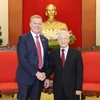 Tổng Bí thư Nguyễn Phú Trọng tiếp Chủ tịch Hạ viện Australia Tony Smith thăm chính thức Việt Nam. (Ảnh : Trí Dũng/TTXVN)