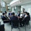 Toàn cảnh cuộc họp giữa các quan chức cấp cao Hàn Quốc và Triều Tiên về kế hoạch mở lại văn phòng liên lạc chung tại Kaesong ngày 8/6. (Ảnh: Yonhap/ TTXVN)
