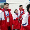 Các vận động viên Triều Tiên tại Gangneung, Hàn Quốc ngày 2/2 dự Olympic PyeongChang 2018. Ảnh minh họa. (Nguồn: Yonhap/TTXVN)