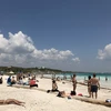 Bãi biển thuộc Công viên quốc gia Tulum ở bang Quintana Roo, Mexico. (Nguồn: AFP/TTXVN)