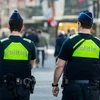 Cảnh sát Bỉ tuần tra tại Antwerp. (Ảnh: EPA-EFE/ TTXVN)