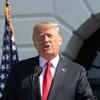Tổng thống Mỹ Donald Trump phát biểu tại Nhà Trắng ngày 27/7. (Ảnh: AFP/ TTXVN)