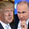 Tổng thống Mỹ Donald Trump (trái) và Tổng thống Nga Vladimir Putin. (Ảnh: AFP/ TTXVN)