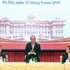 Sáng 15/8, tại Hà Nội, Thủ tướng Nguyễn Xuân Phúc dự Hội nghị Ngoại giao lần thứ 30. (Ảnh: Thống Nhất/TTXVN)