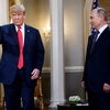 Tổng thống Mỹ Donald Trump (trái) và Tổng thống Nga Vladimir Putin tại cuộc gặp thượng đỉnh ở Helsinki, Phần Lan ngày 16/7. (Nguồn: AFP/TTXVN)