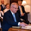 Ông Scott Morrison tại buổi nhậm chức Thủ tướng Australia ở Canberra ngày 24/8. Ảnh: (Nguồn: AFP/ TTXVN)