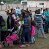 Người di cư Venezuela tại thị trấn Pacaraima, bang Roraima, Brazil ngày 28/2. (Nguồn: AFP/TTXVN)