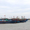 Các tàu cá công suất lớn của ngư dân Quảng Trị. (Ảnh: Nguyên Lý/TTXVN)