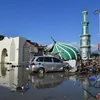 Một nhà thờ bị đổ sập sau trận động đất kèm theo sóng thần ở tỉnh Trung Sulawesi, Indonesia ngày 30/9. (Ảnh: AFP/TTXVN)