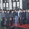 Hình ảnh đoàn Thông tấn xã Việt Nam viếng nguyên Tổng Bí thư Đỗ Mười