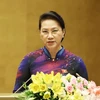 Chủ tịch Quốc hội Nguyễn Thị Kim Ngân phát biểu khai mạc kỳ họp. (Ảnh: Phương Hoa/TTXVN)