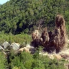 Triều Tiên tiến hành phá hủy một phần bãi thử hạt nhân Punggye-ri ngày 24/5. (Nguồn: YONHAP/ TTXVN)