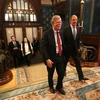 Cố vấn An ninh quốc gia Mỹ John Bolton (trái) và Ngoại trưởng Nga Sergei Lavrov trong cuộc gặp tại Moskva (Nga), ngày 22/10. (Ảnh: AFP/ TTXVN)