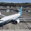 Máy bay Boeing 737 MAX tại nhà máy của Boeing ở Seattle, Washington, Mỹ. (Ảnh: AFP/TTXVN)