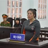 Đối tượng Nguyễn Thị Hà tại phiên xét xử. (Ảnh: Dư Toán/TTXVN)
