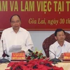 Thủ tướng Nguyễn Xuân Phúc phát biểu, kết luận buổi làm việc. (Ảnh: Thống Nhất/TTXVN)