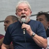 Cựu Tổng thống Brazil Luiz Inacio Lula da Silva phát biểu tại Sao Paulo ngày 7/4/2018. (Ảnh: AFP/ TTXVN)