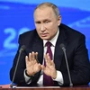 Tổng thống Nga Vladimir Putin trong cuộc họp báo thường niên cuối năm 2018. (Ảnh: AFP/ TTXVN)