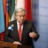 Tổng Thư ký Liên hợp quốc Antonio Guterres trong cuộc họp báo tại New York, Mỹ ngày 28/11/2018. (Ảnh: TTXVN phát)