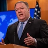 Ngoại trưởng Mỹ Mike Pompeo phát biểu trong cuộc họp báo tại Washington, DC, ngày 20/11/2018. (Ảnh: AFP/ TTXVN)